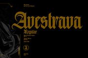 Avestrava for Tattoo & Streetwear, a Blackletter Font by ilhamtaro (Thumbnail 1 of 11)