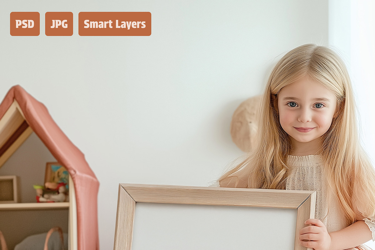 Whimsy Walls: Kids Frame Mockups Set, a Household Mockup by NikiArts (Photo 2 of 9)