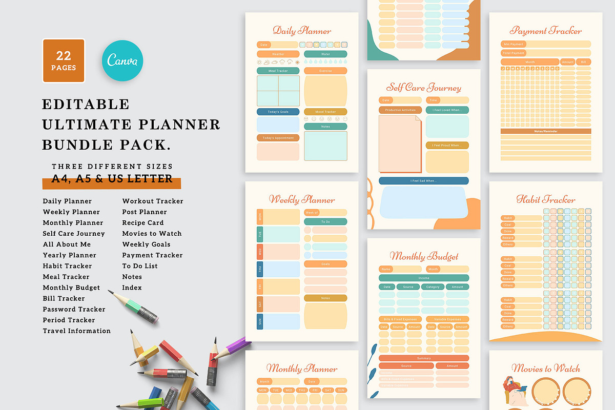 Ultimate Canva Planner, a Stationery Template by MNT-Creator (Photo 1 of 6)