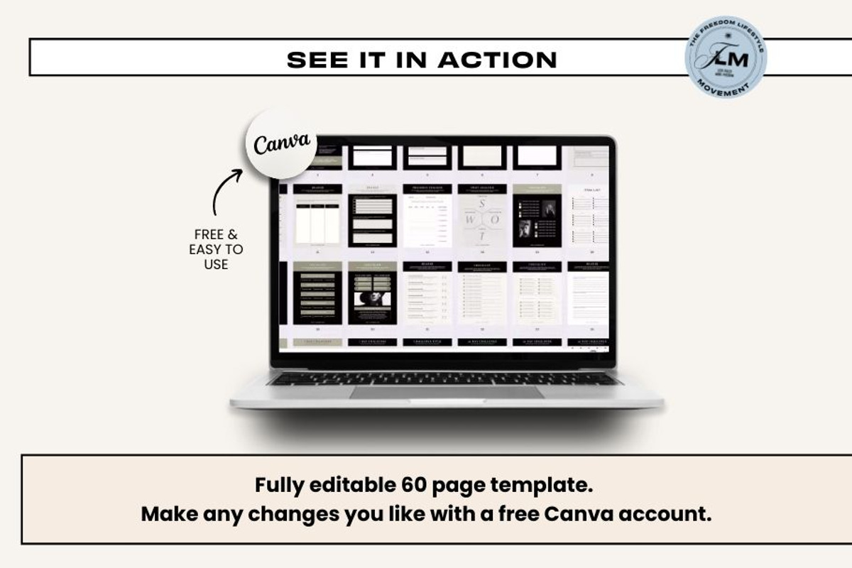 60 Page Lead Magnet - Noir Luxe, a Social Media Template by Freedom Business Shop (Photo 3 of 10)
