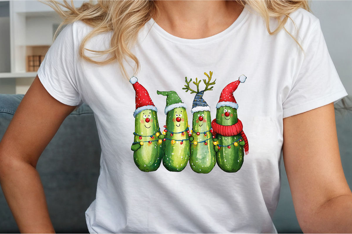 Funny Christmas Pickles PNG, an Illustration by Sublimation Artist (Photo 2 of 9)
