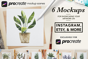 6 Procreate Artwork Mockups