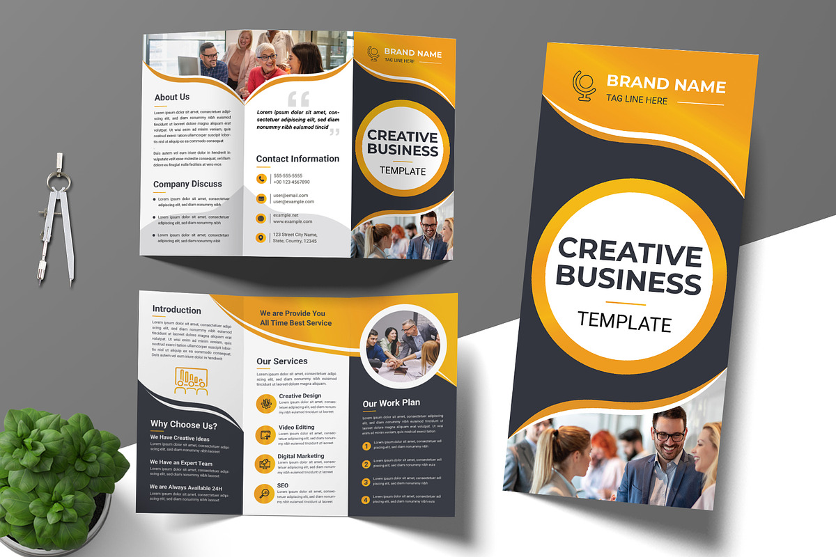 Creative Business Trifold Template, a Brochure Template by MightyDesign (Photo 1 of 6)
