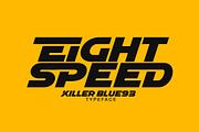 KILLER BLUE93, a Font by senzana (Thumbnail 4 of 7)