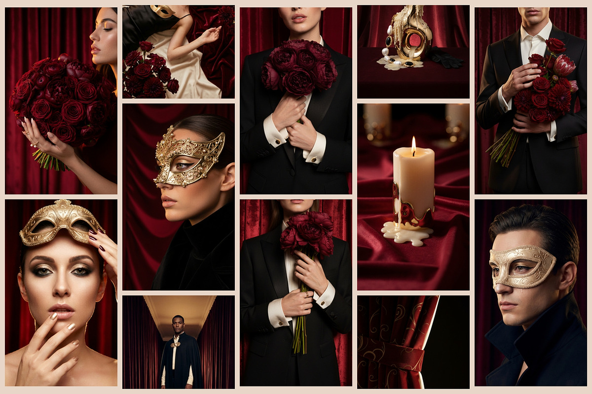 Masquerade Noir, a Beauty & Fashion Photo by AI Petr Creative Agency (Photo 4 of 7)