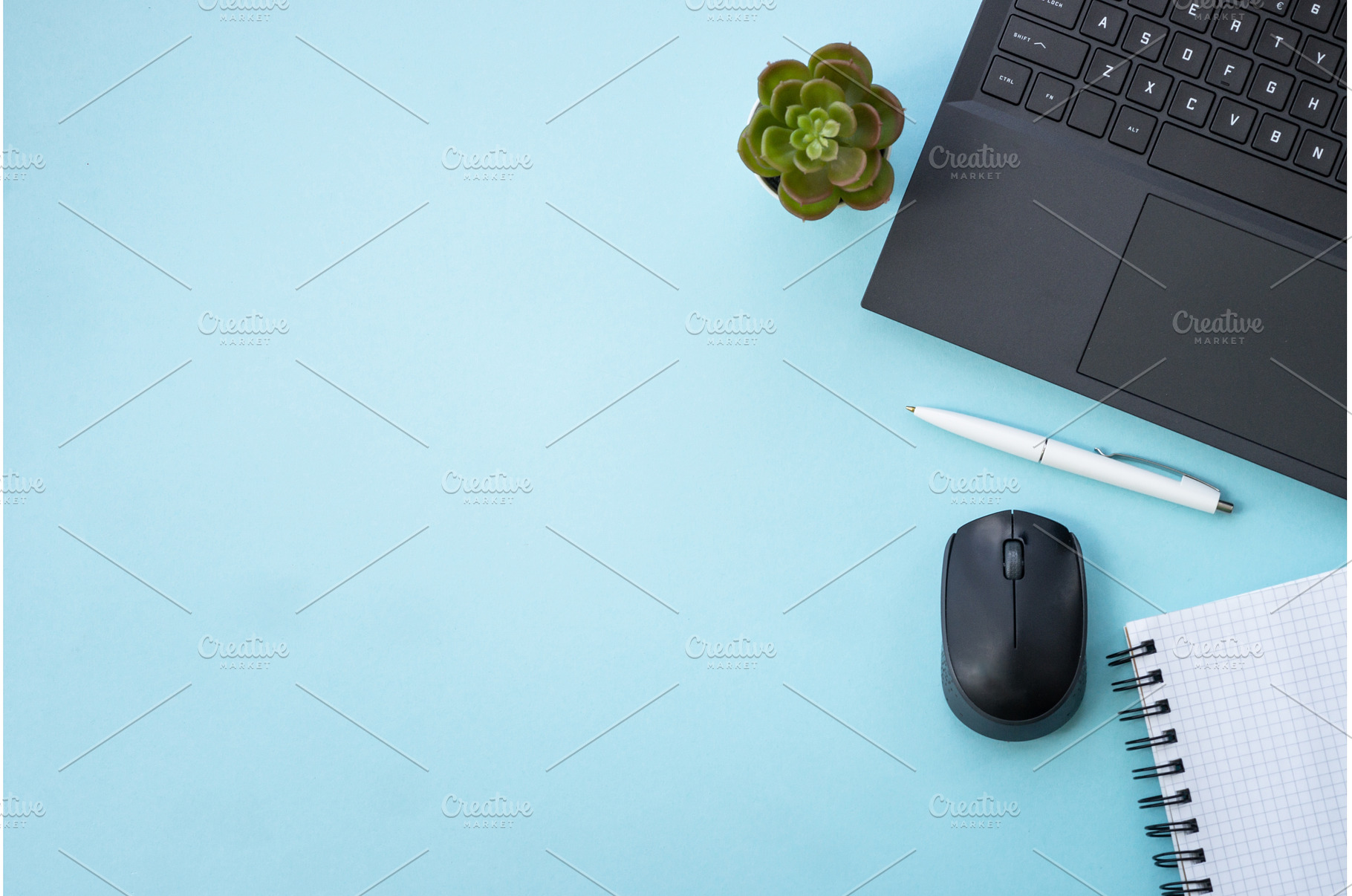 Office table desk with laptop, a Business Photo by Nadia-nb