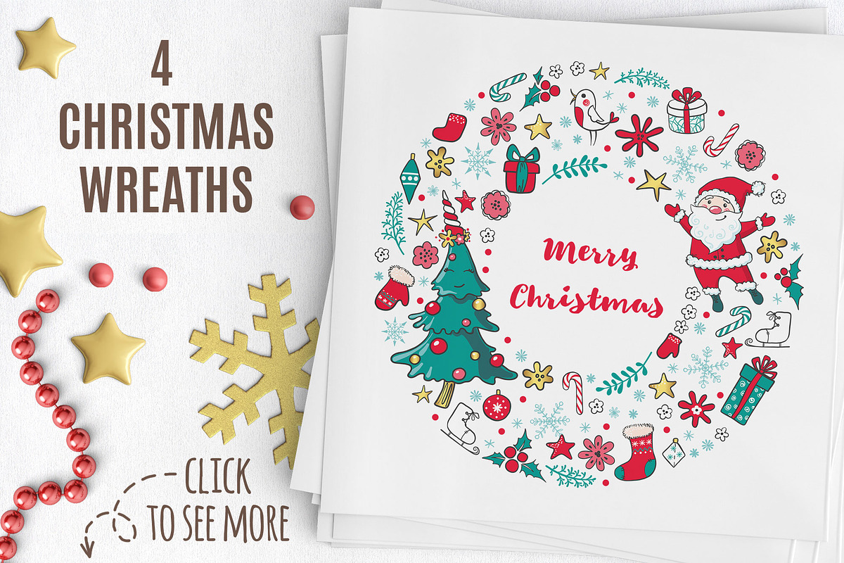 Magic Christmas set with Unicorns, a Decorative Illustration by MalniArt (Photo 7 of 8)