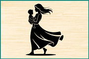 30 Mom Baby Walking Silhouette Set, a Person Illustration by Artivon (Thumbnail 3 of 4)
