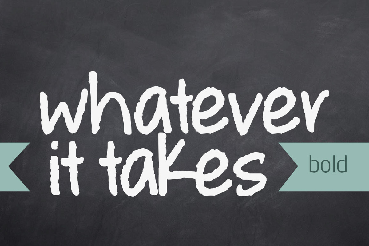Whatever it Takes Bold, a Script Font by Brittney Murphy Design (Photo 1 of 3)