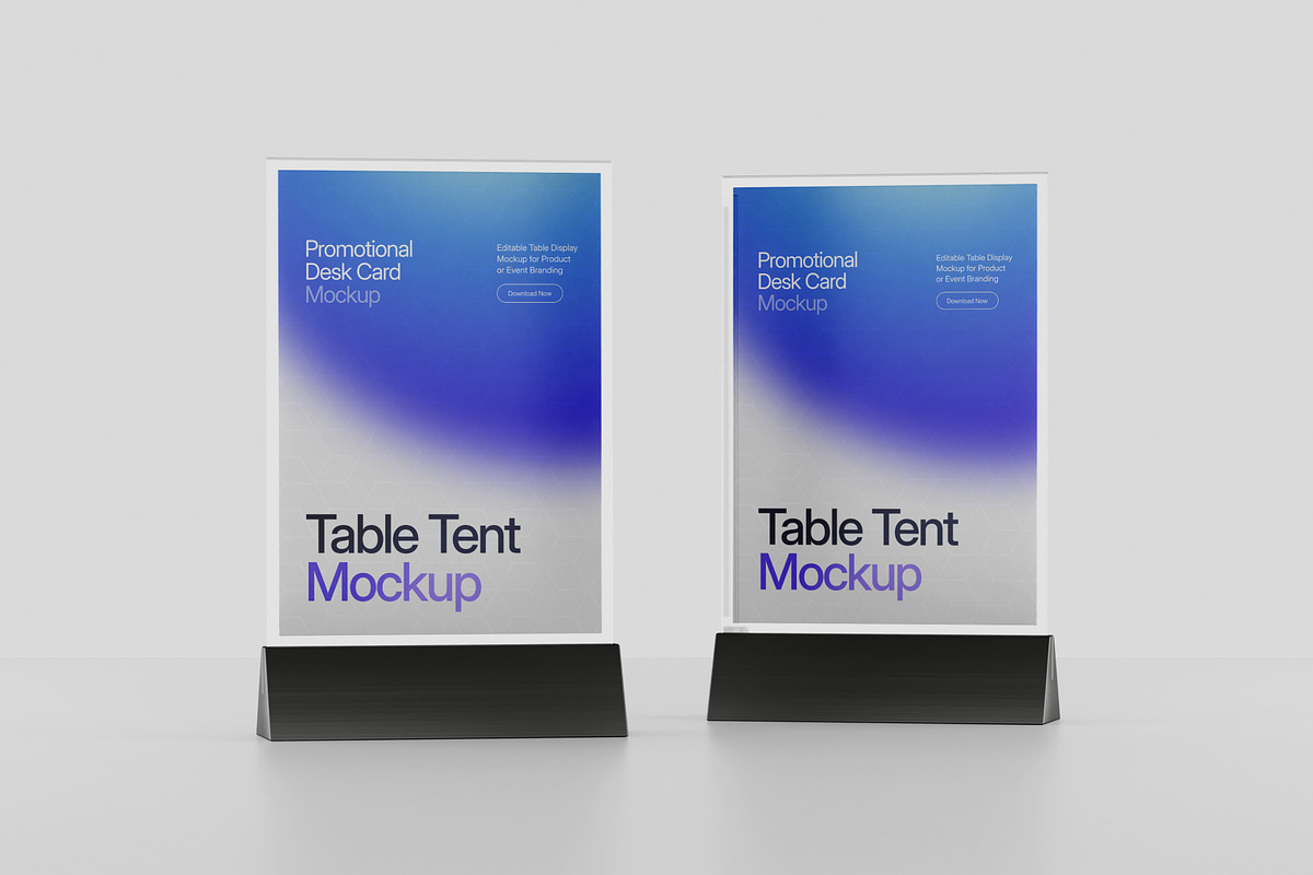 Table Tent Mockup, an Advertising Mockup by SLAB! Design (Photo 6 of 6)
