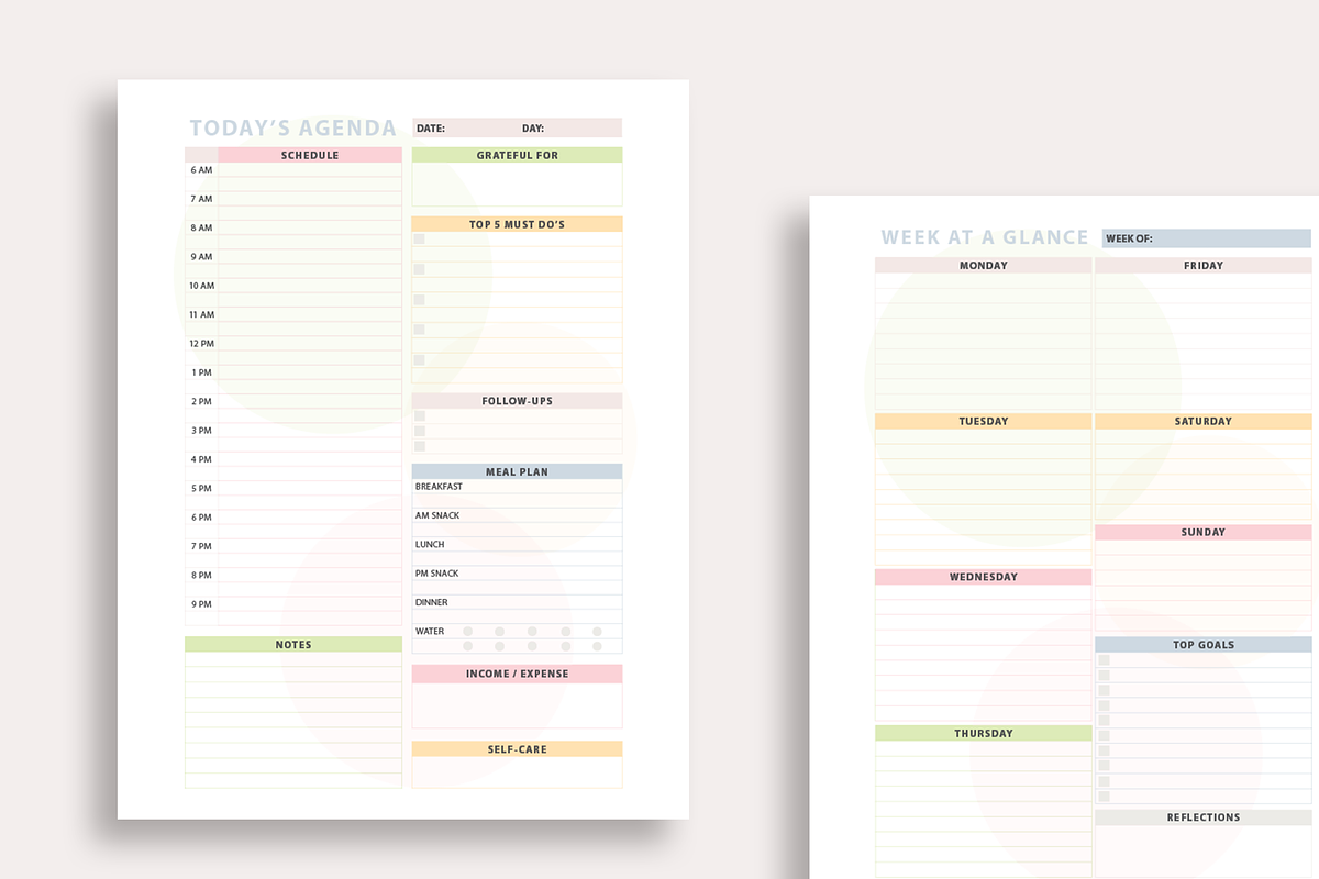 Planner Templates with InDesign, a Stationery Template by Studio Sugoi