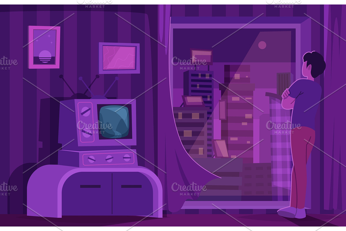 Lo fi background. Purple color, a Technology Illustration by Onyx