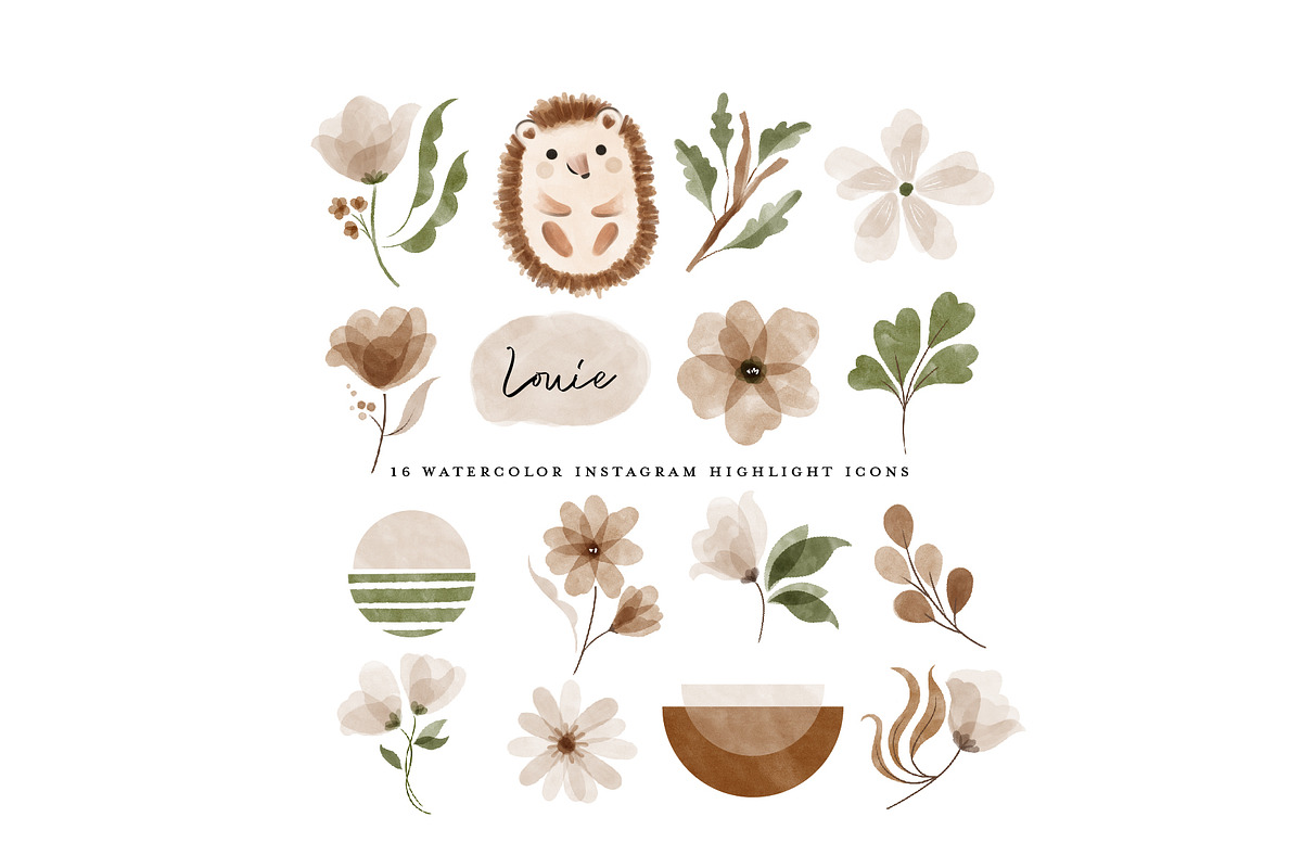 Watercolor Instagram Highlight Icons, an Icon by beatriceviyiwi