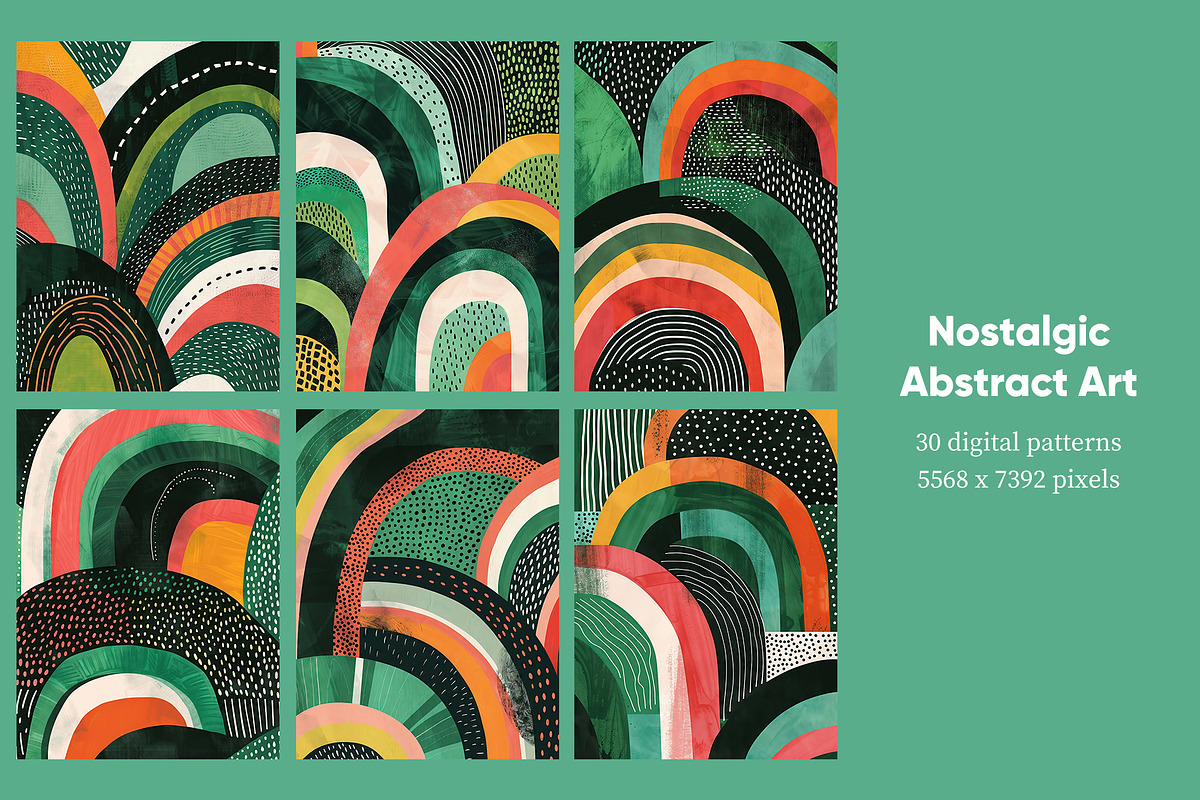 Nostalgic Abstract Art, a Decorative Illustration by Housui Patterns (Photo 4 of 8)