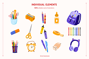 Back to school vector collection, an Education Illustration by Peviotadesign (Thumbnail 2 of 13)