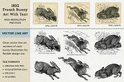 Vintage French Bunny Illustrations, an Animal Illustration by French Kiss Collections (Thumbnail 11 of 12)