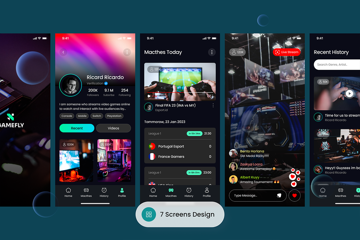 Gamefly - Game Streaming Mobile, an App Template by SLAB! Design