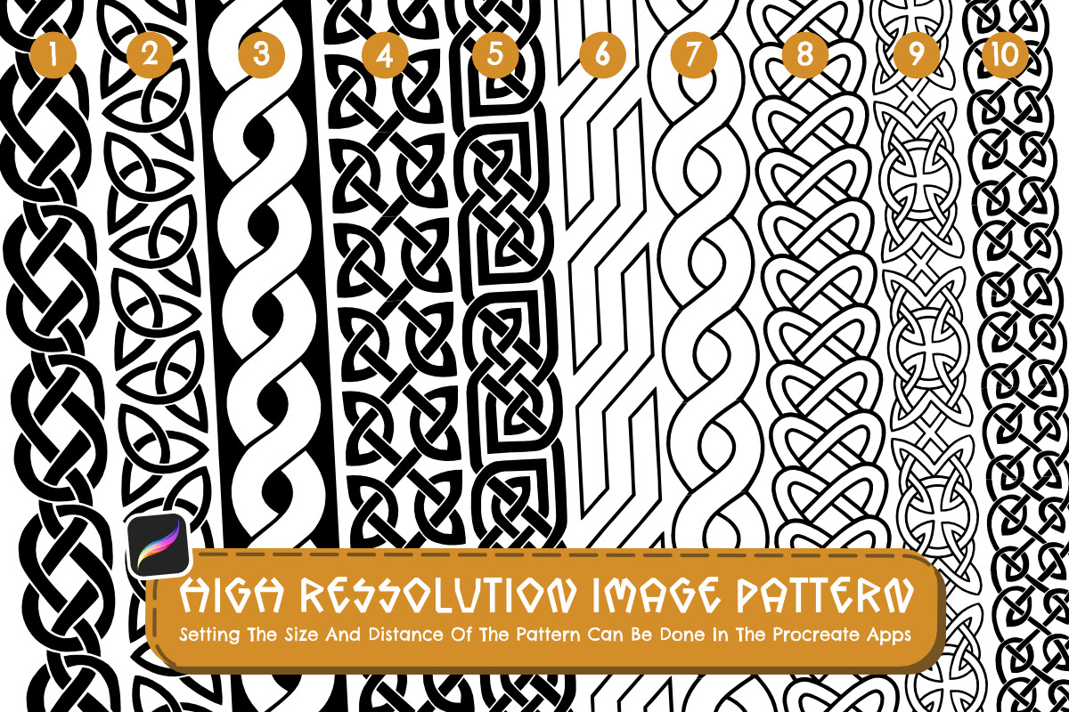 10 Viking Pattern Stamp Brush, a Brush Add-On by vectstudio (Photo 2 of 3)