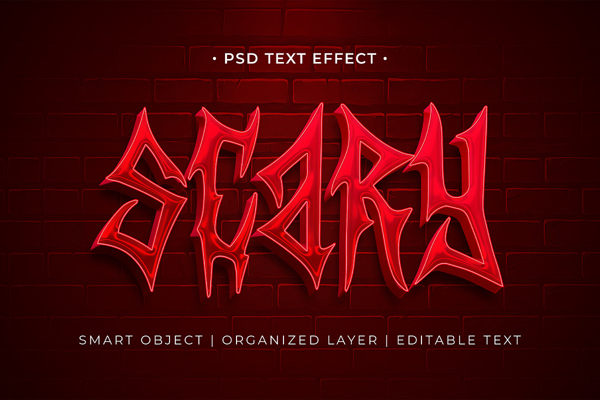 Scary Text Effect, a Brushes & More by Asofa Studio