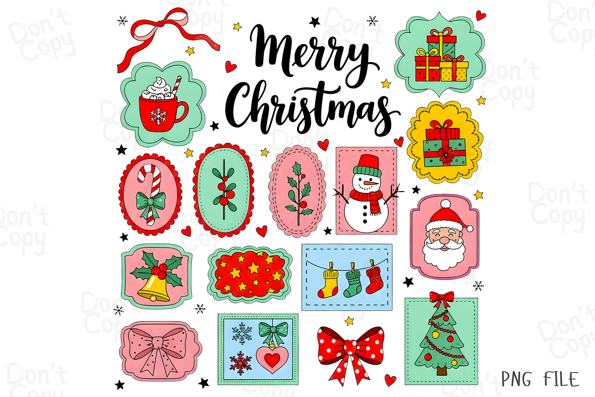 Preppy Christmas Coquette Png, a Graphic by Clipart Bloom (Photo 1 of 2)