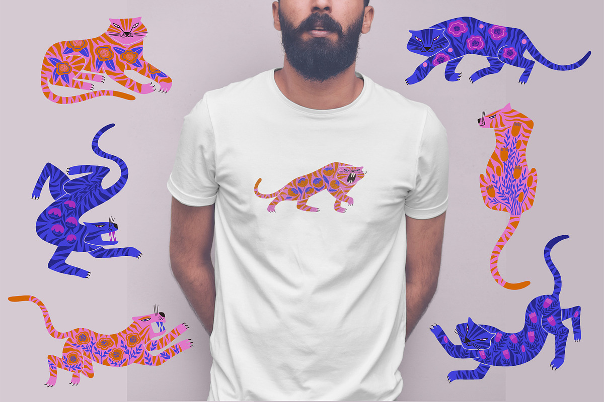 Folk Art Tigers, an Animal Illustration by Annakniaz (Photo 12 of 15)