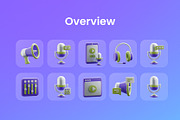 Podcast 3D Icon Set, a 3D by Home Studio (Thumbnail 3 of 4)