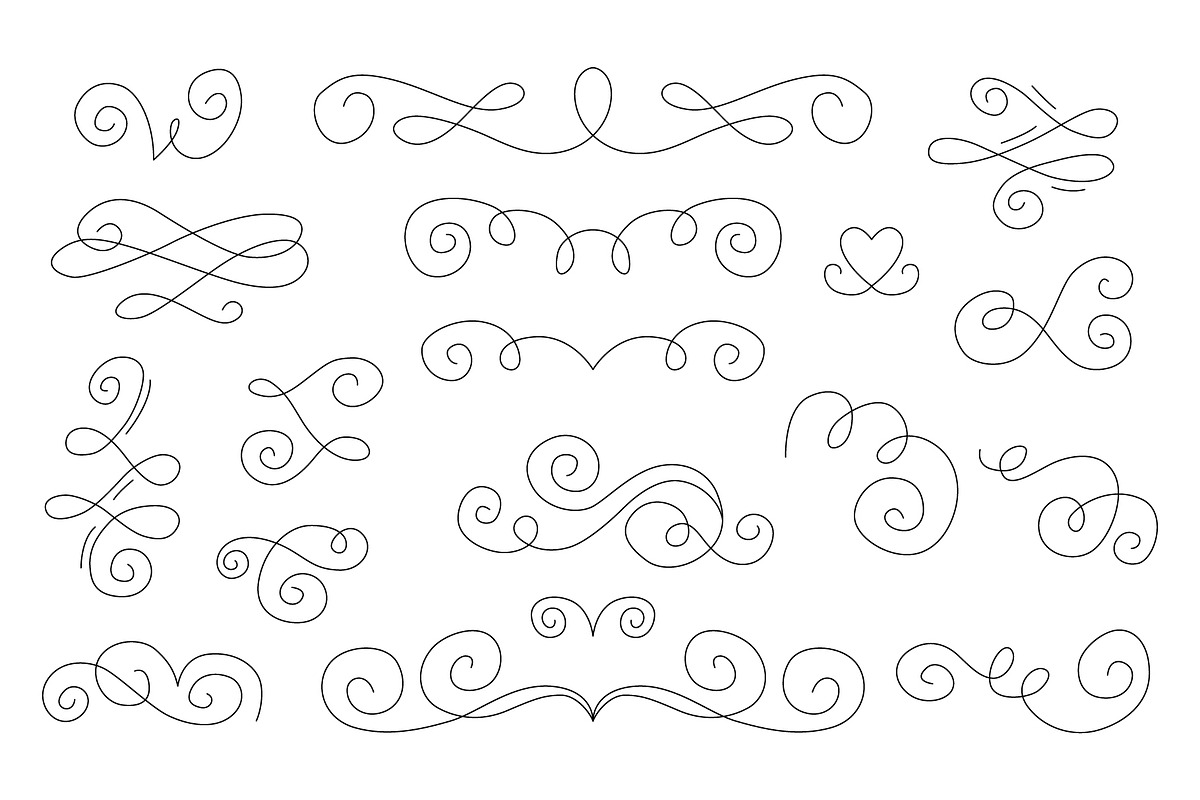 Hand drawn elegant dividers, an Object Graphic by Tiger and Flower (Photo 4 of 16)