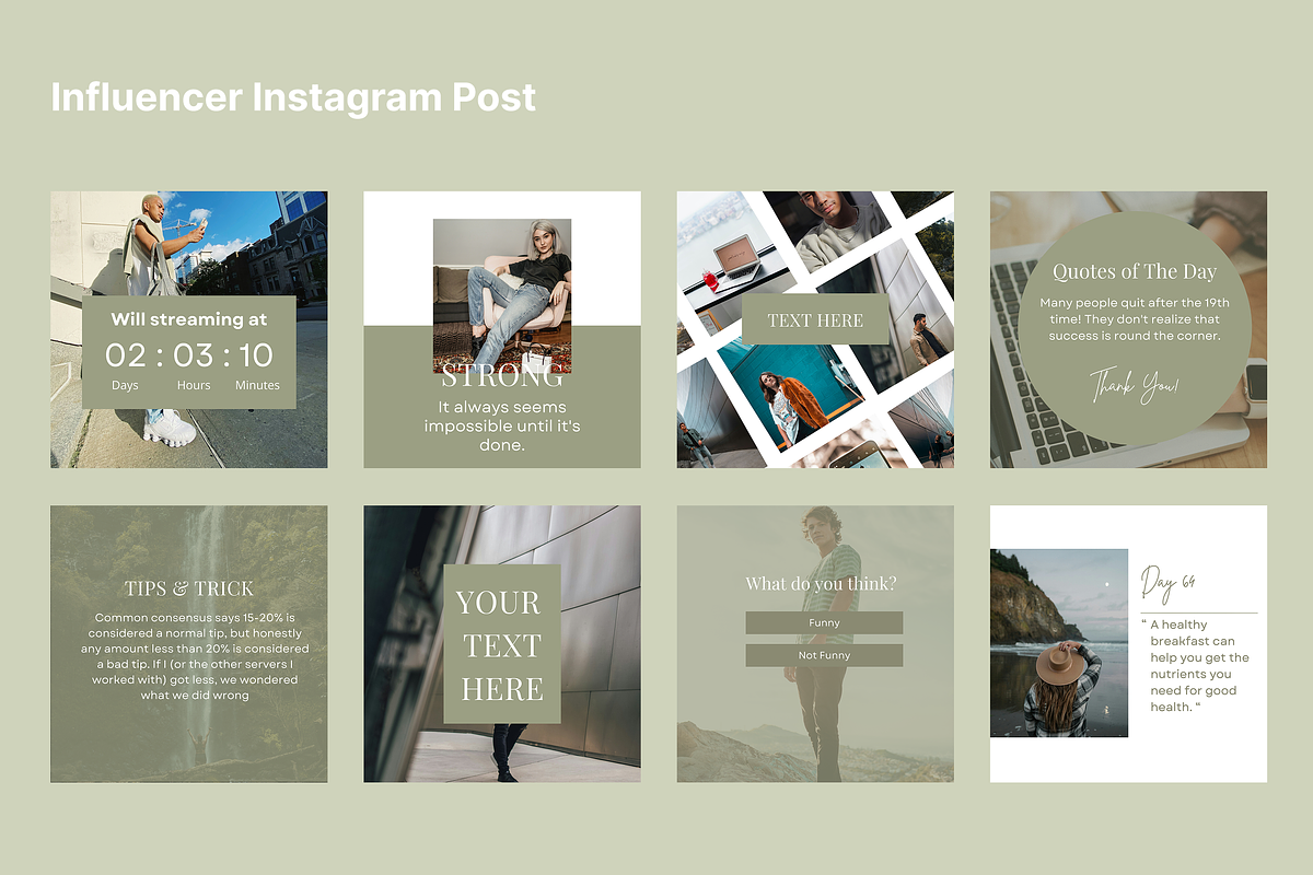 Influencer Social Media Template, a Social Media Template by Reza Space (Photo 1 of 3)
