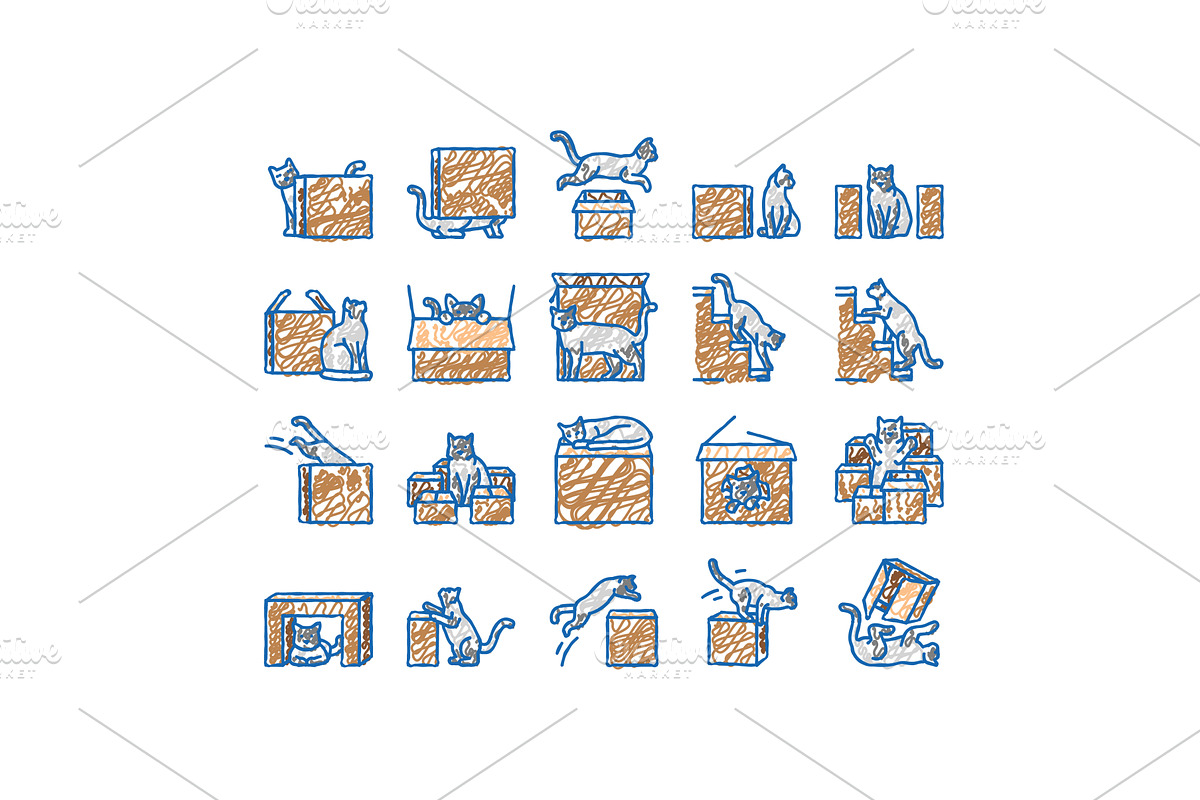preposition english language icons, an Object Illustration by pikepicture