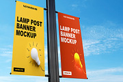 Lamp Post Banner Mockup, a Product Mockup by Designbuys (Thumbnail 16 of 20)