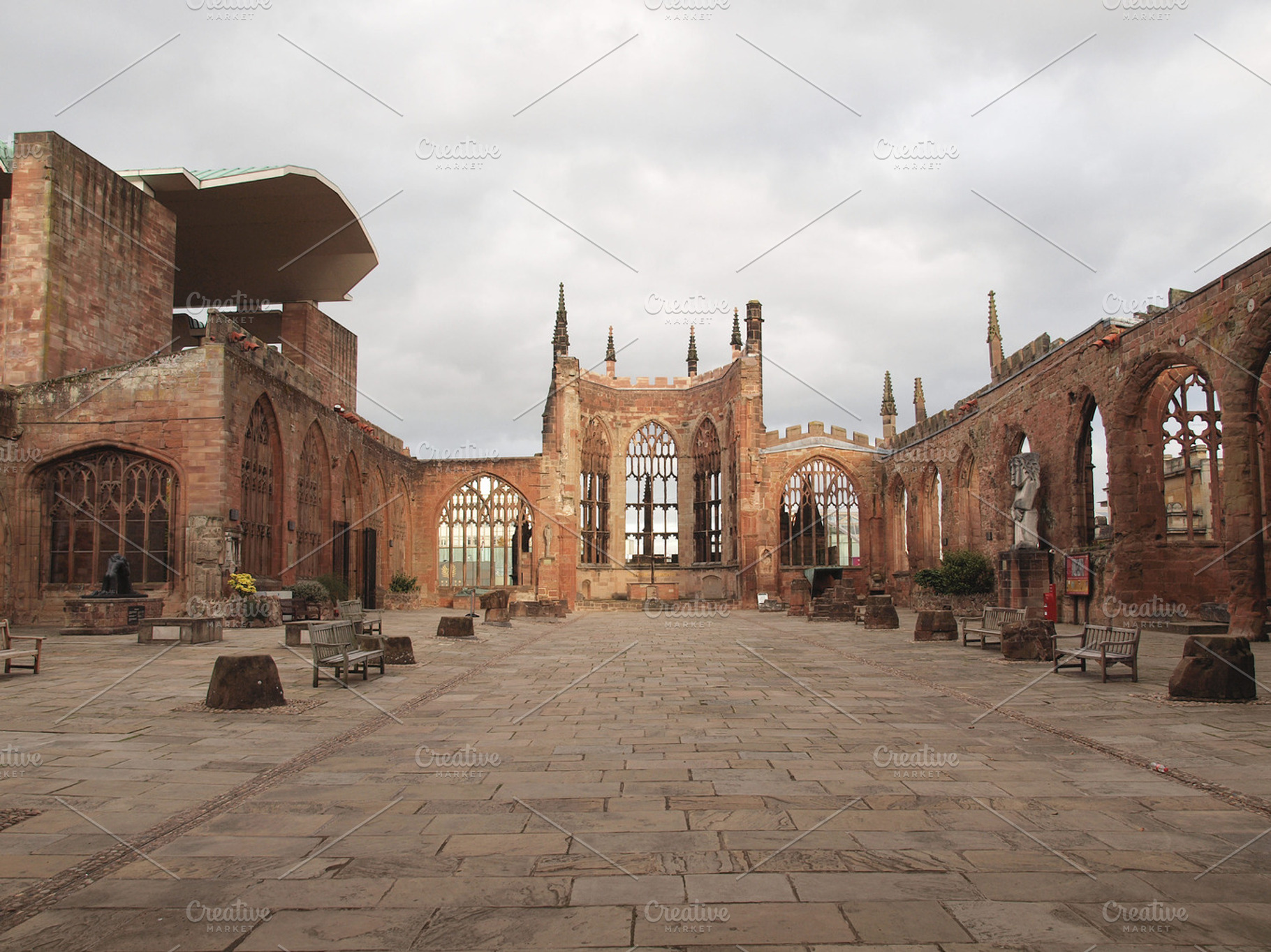 Ruins of coventry cathedral featuring ruins, coventry, and cathedral