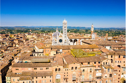 View of the medieval city of Siena, an Architecture Photo by Leonid Andronov