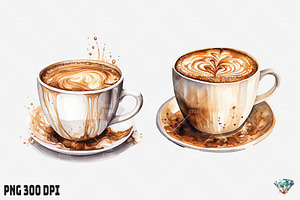 Hot Coffee Watercolor