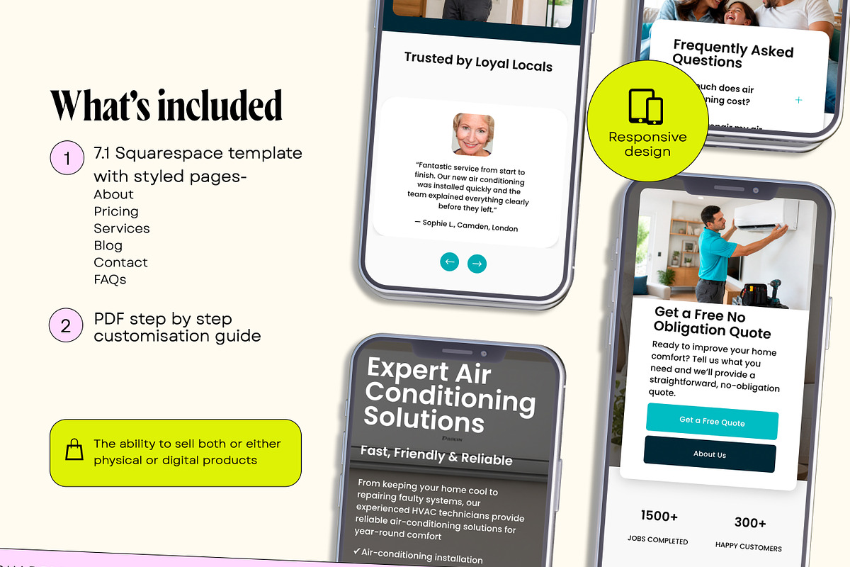 HVAC Squarespace Website Template, a Squarespace Template by Template Twist Shop (Photo 3 of 9)