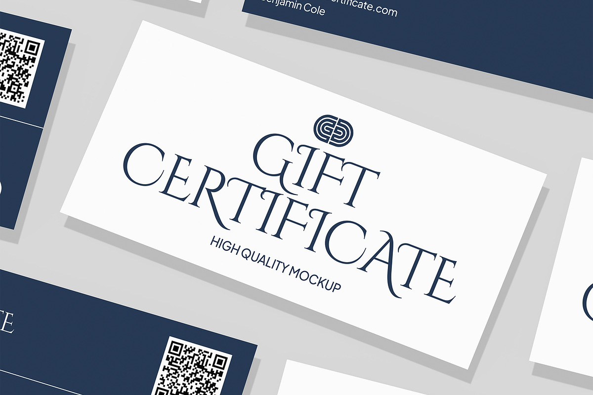 Gift Certificate Mockup, a Merchandise Mockup by Unerispace (Photo 2 of 5)