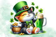 St Patrick’s Day Cats Sublimation, a Seasonal Illustration by Craft Nest (Thumbnail 6 of 6)
