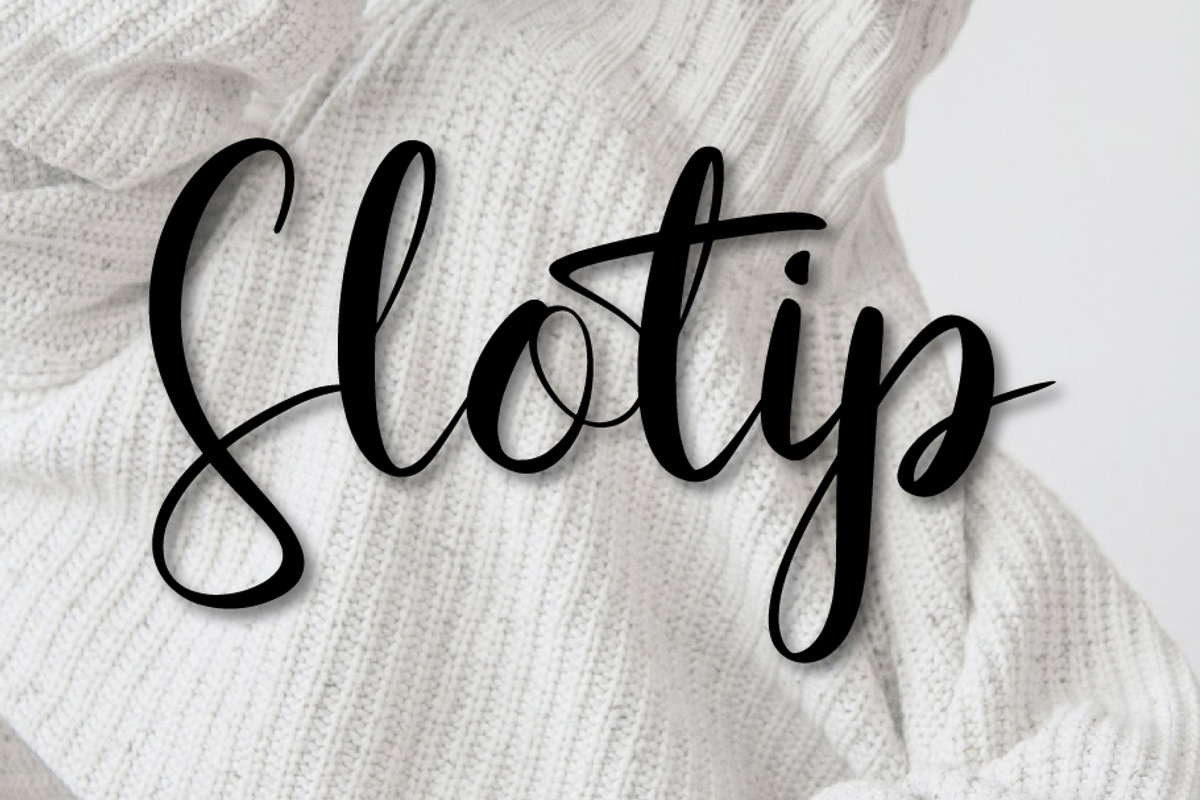 Slotip, a Script Font by khalwa.studio (Photo 1 of 5)