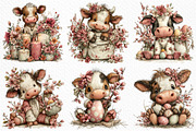 Whimsical Easter Cow Clipart Png, an Illustration by Craft Nest (Thumbnail 4 of 11)