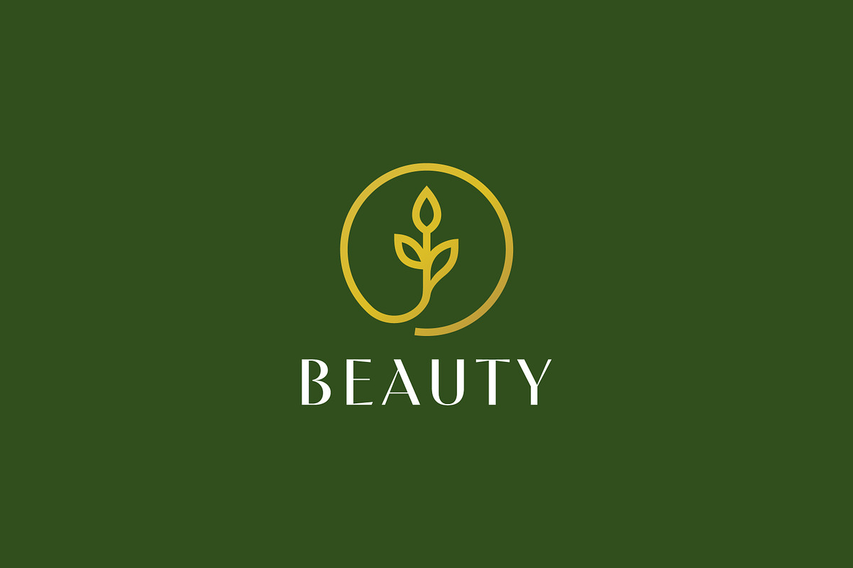 Minimalist Gold Flower Leaf Logo, a Branding & Logo Template by Signatoro (Photo 2 of 3)