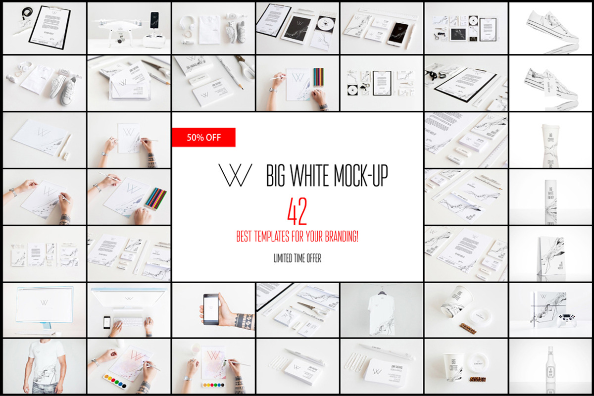 Big White Mock-Up, a Product Mockup by Freeman Studio (Photo 1 of 45)