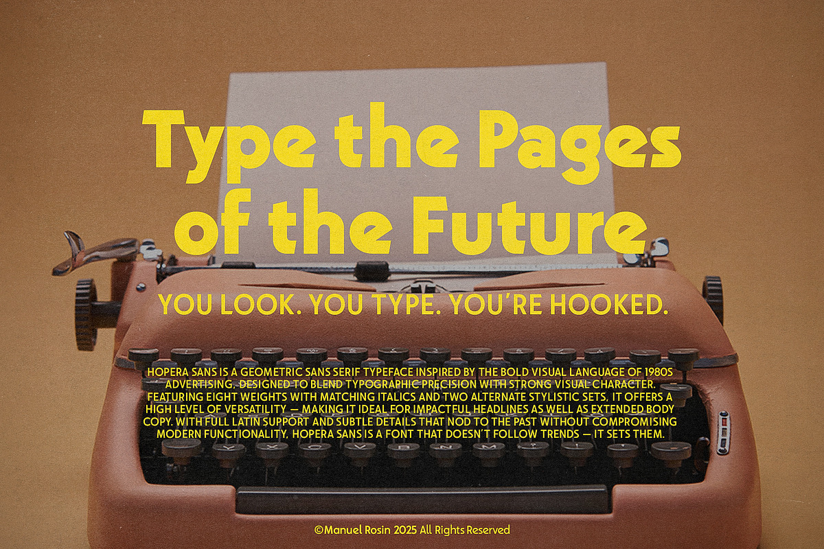 Hopera Sans - Geometric Font, a Sans Serif Font by ManuelRosin (Photo 12 of 12)