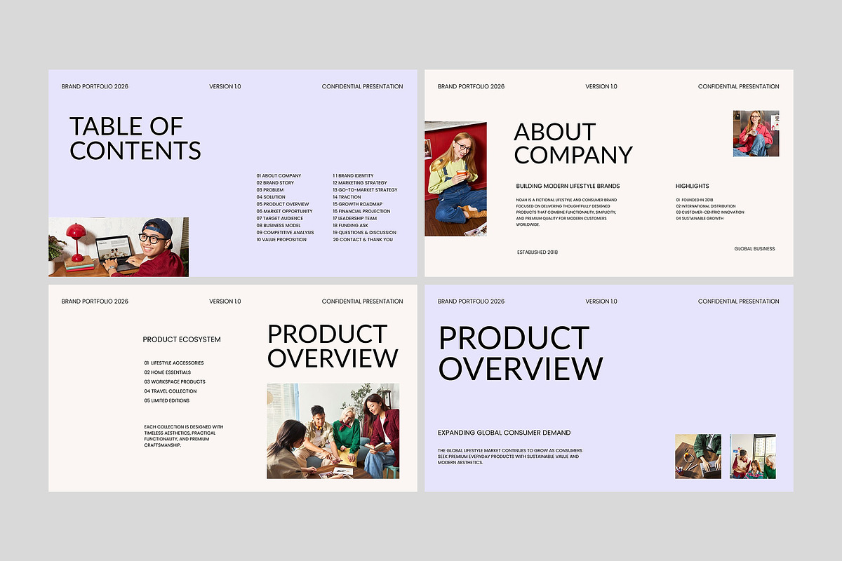 Brand Portfolio PowerPoint Template, a Presentation Template by adoestudio (Photo 7 of 7)