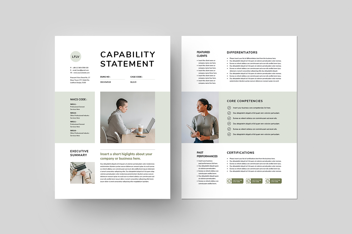Capability Statement Bundle, a Flyer Template by Leaflove (Photo 5 of 10)