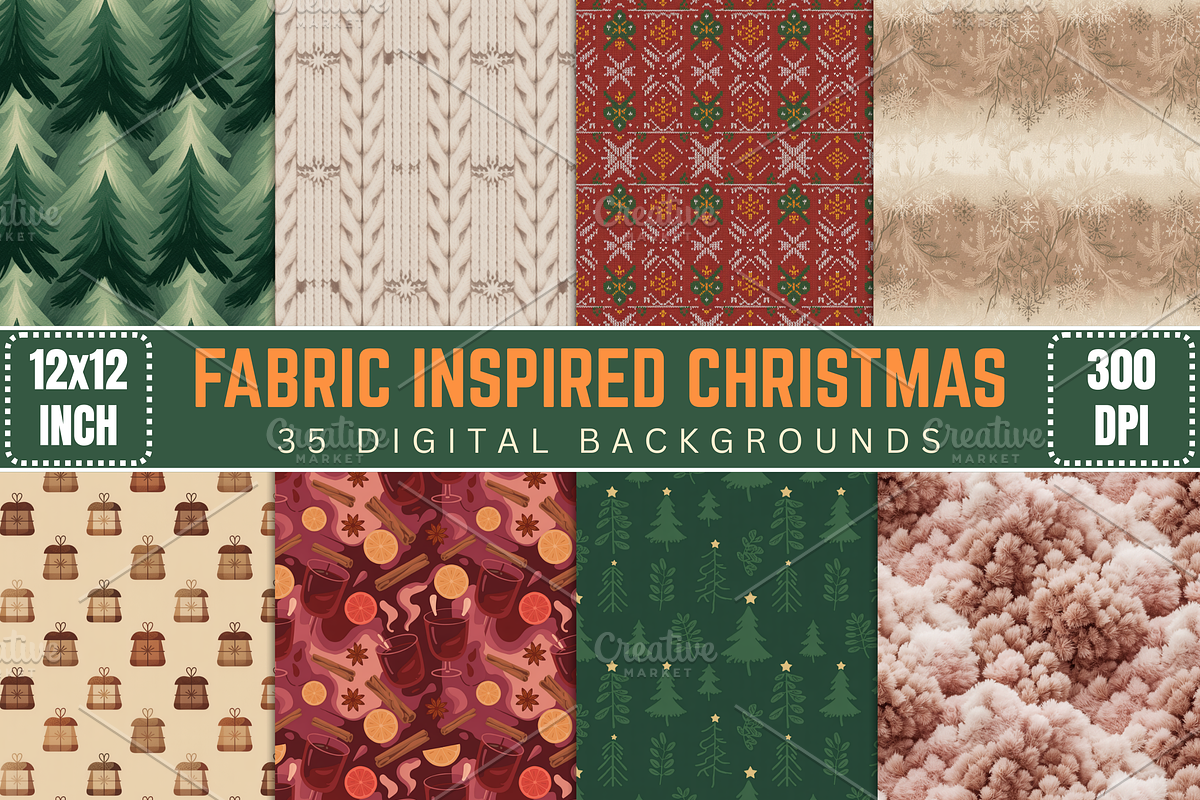 Fabric Inspired Christmas Texture, a Background Photo by Ink Gallery (Photo 1 of 2)