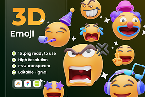 Emoji 3D Illustration, a Characters & Person 3D Model by Vektora Studio