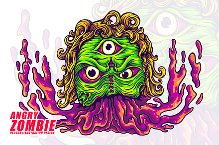 ANGRY ZOMBIE and EYES PATTERN