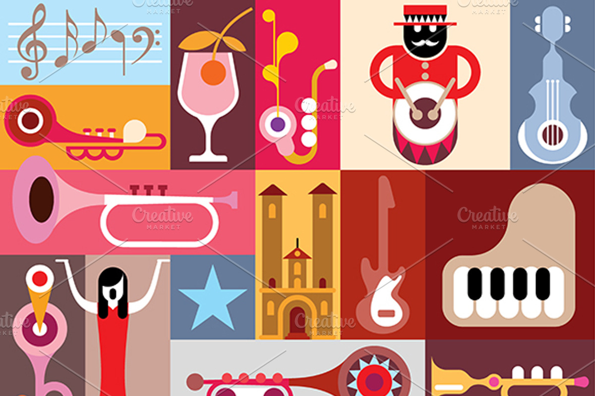 Music Festival graphic art, an Illustration by danjazzia