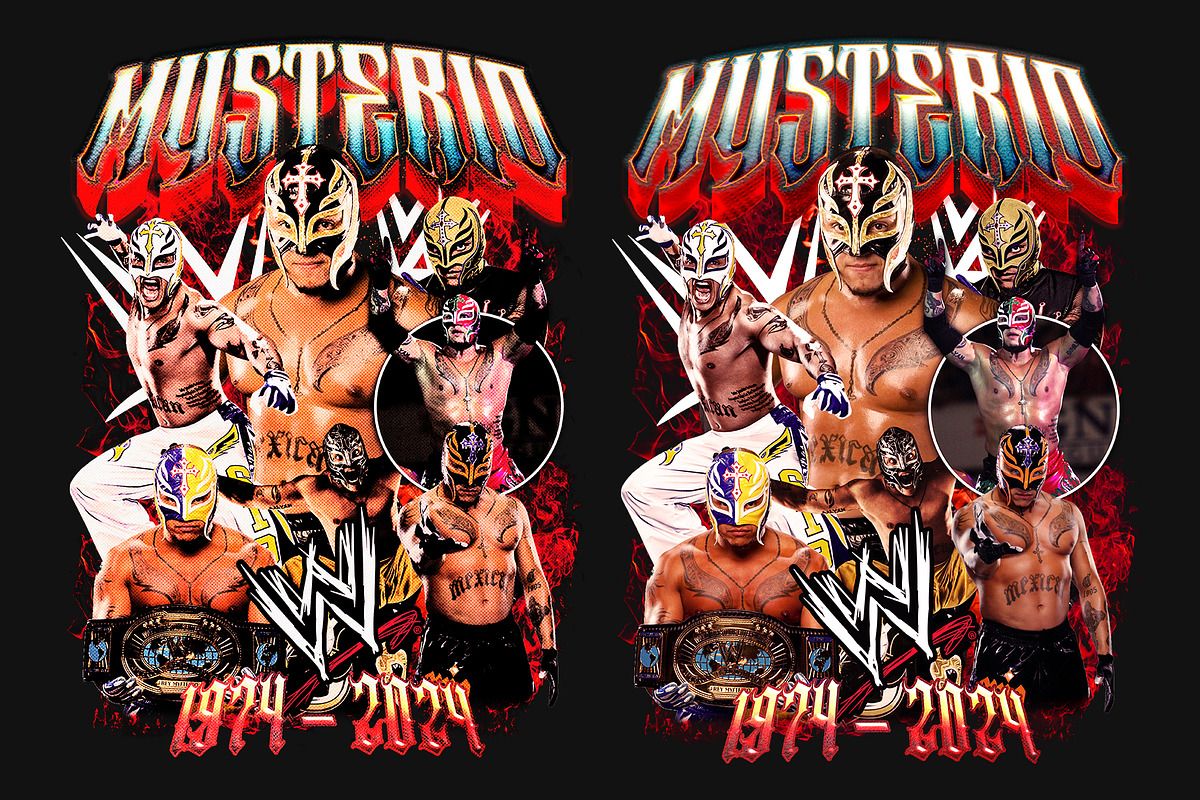 Bootleg Vintage Rey Mysterio T-Shirt, an Object Graphic by Cmd Project (Photo 3 of 11)