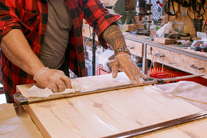 Carpentry workshop furniture assembly joiner glue, a Person Photo by Photo Drive Studio