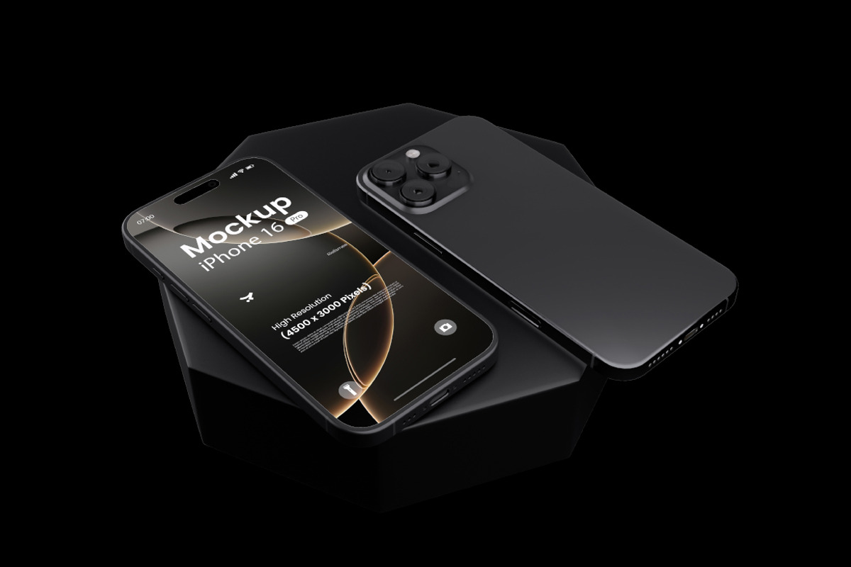 iPhone 16 Pro Mockup Bundle Set, an iPhone Mockup by Rielismee (Photo 5 of 5)